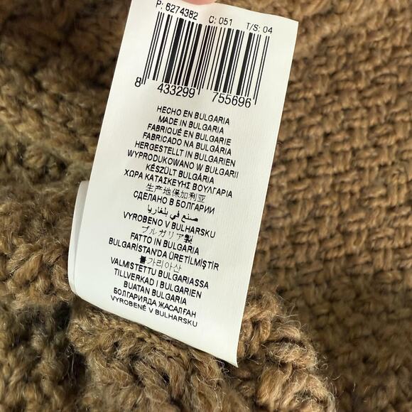 Cortefiel Sweater Coat Womens Large Brown Knit Double Breasted Button Wool Blend - Picture 9 of 12